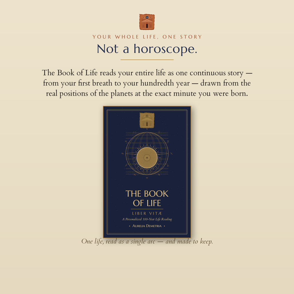 Not a horoscope — your whole life as one story