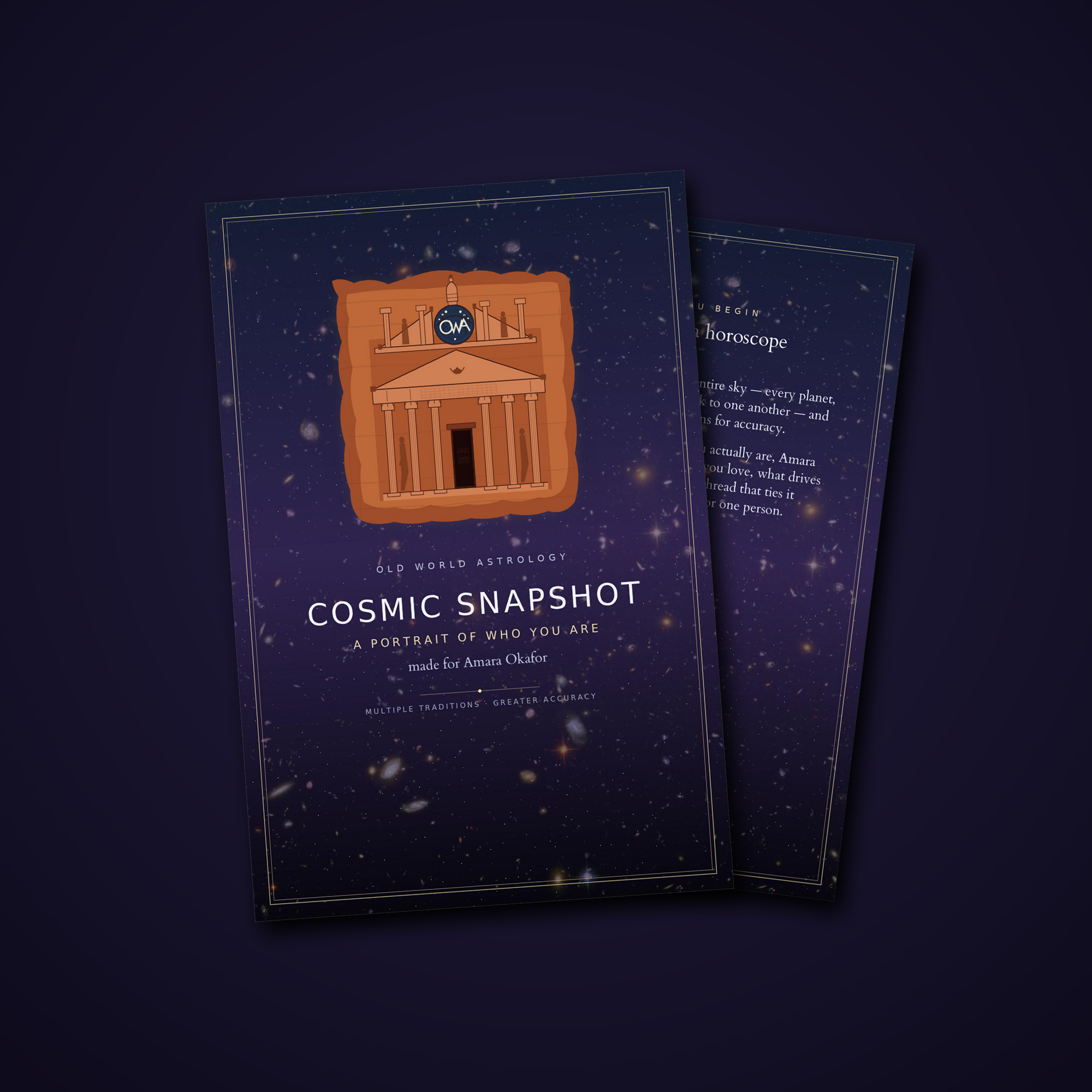 Cosmic Snapshot — sample reading cover