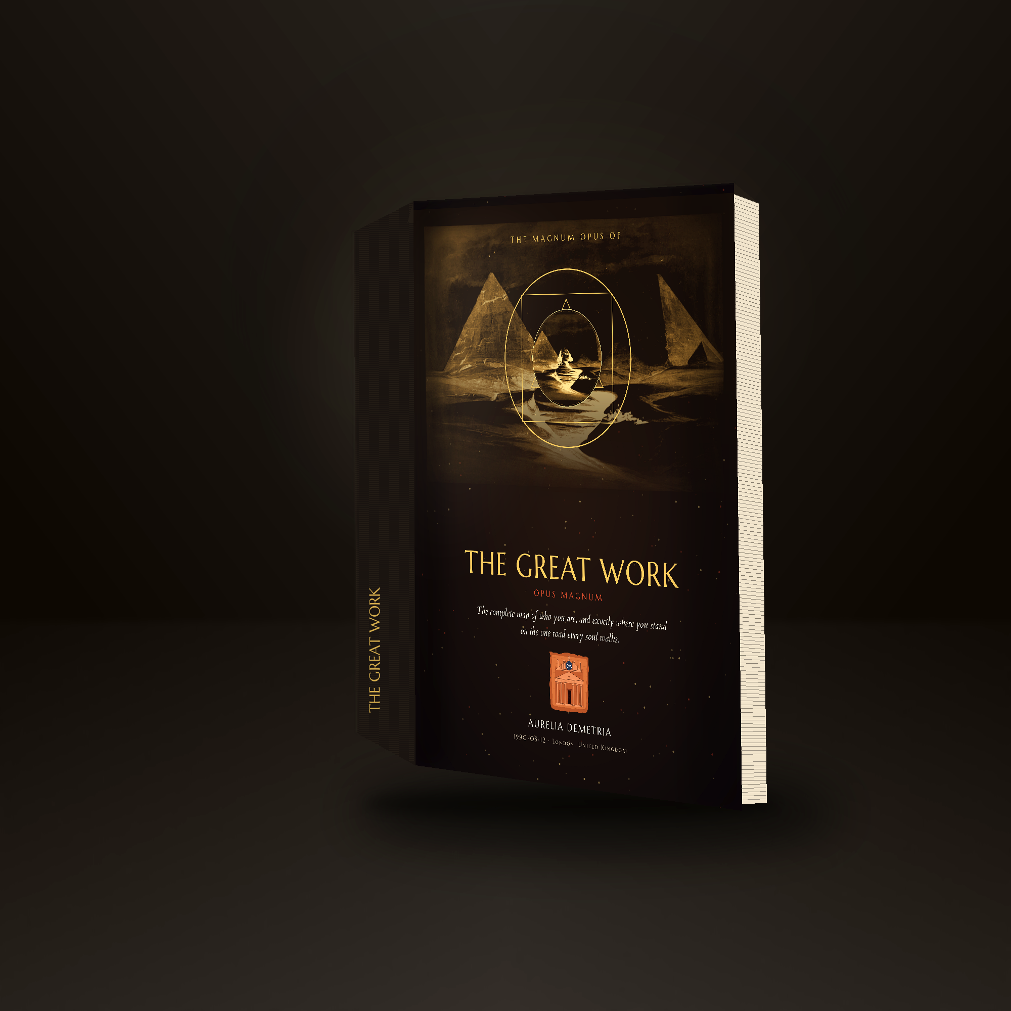 The Great Work hardcover — three-quarter view of the bound book