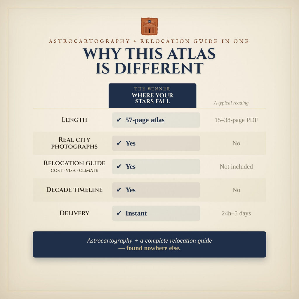 Why this atlas is different — astrocartography plus a complete relocation guide