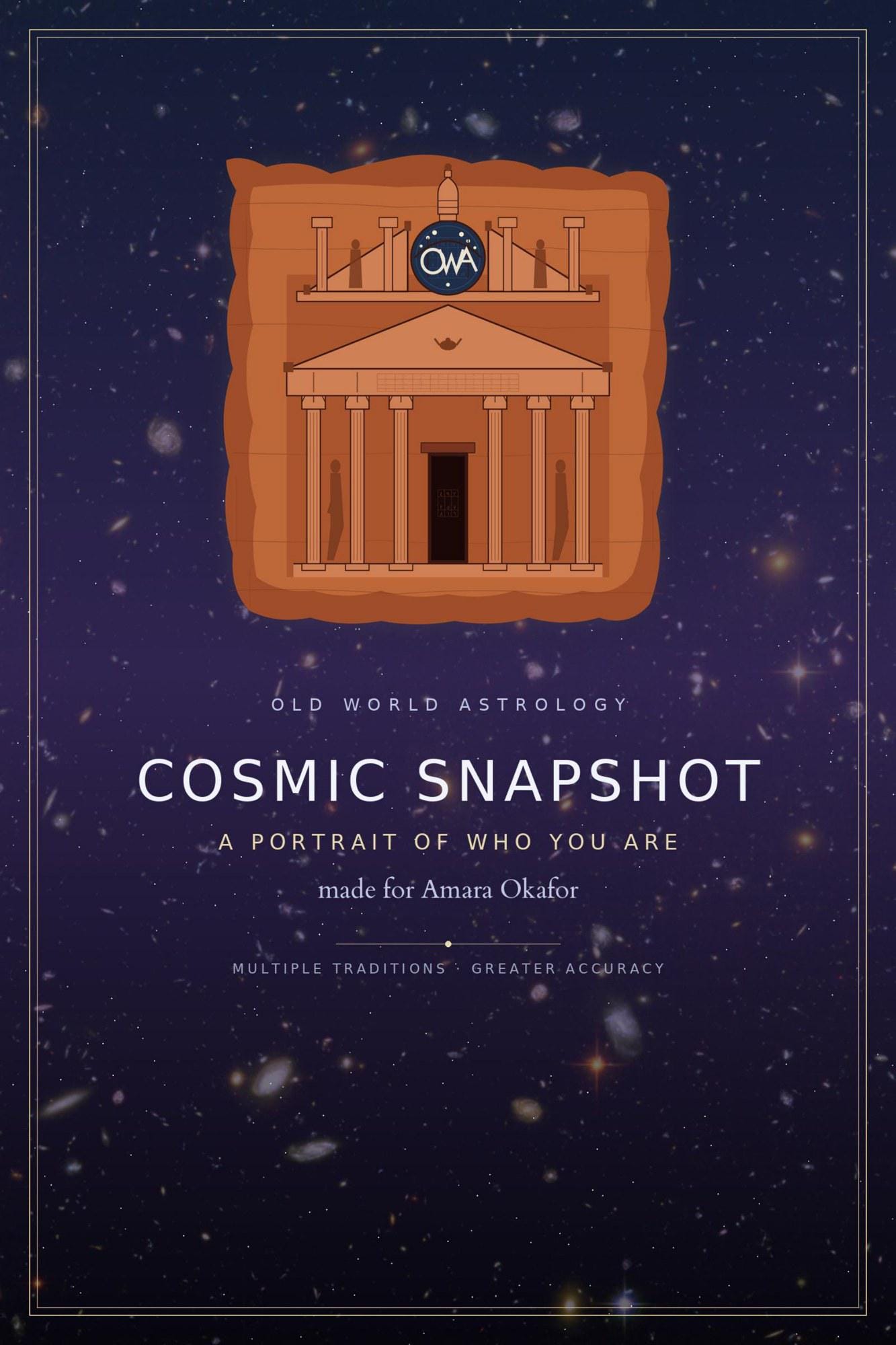 Cosmic Snapshot sample page