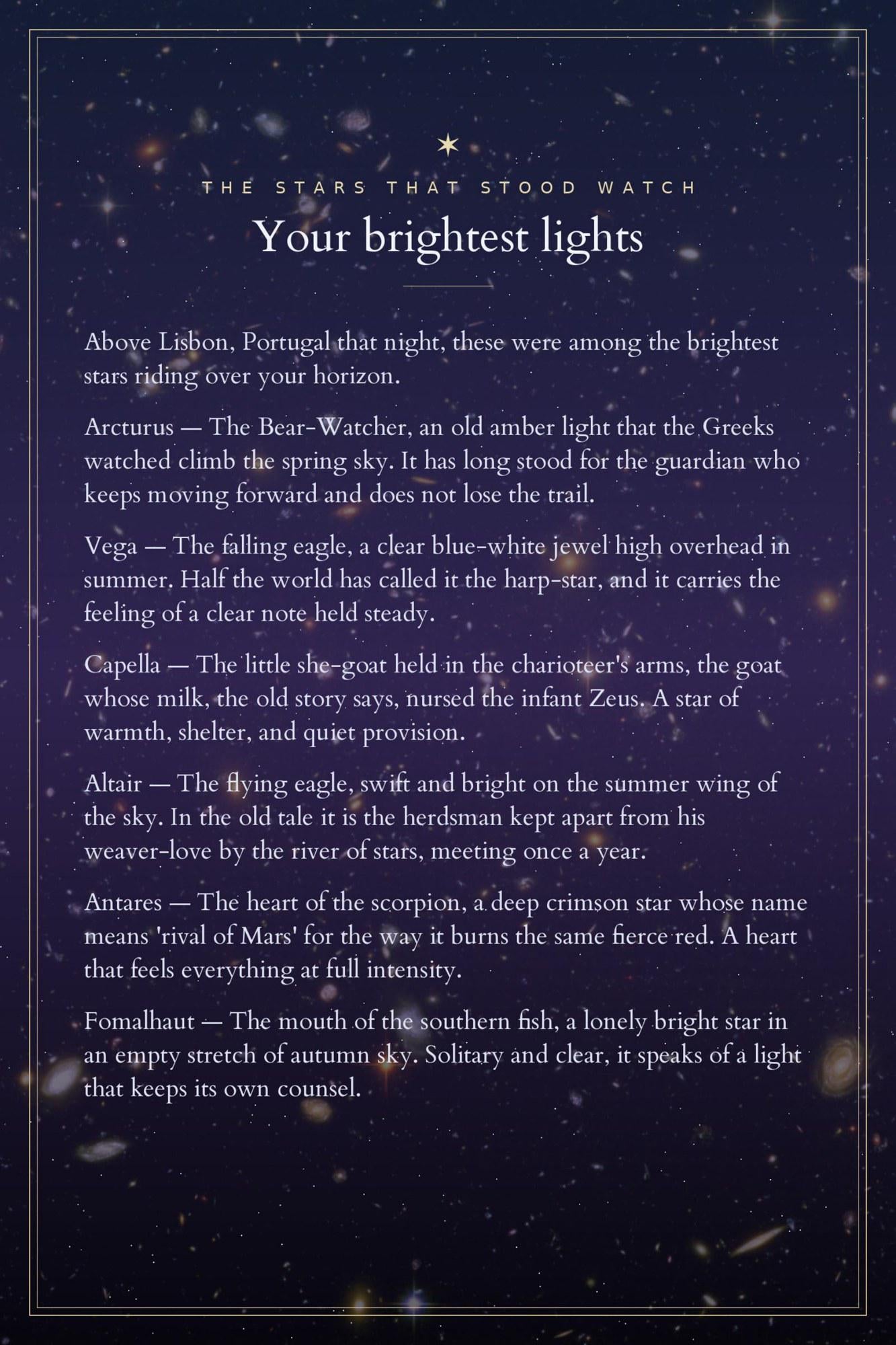 Star map sample page
