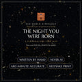 The Night You Were Born — star map
