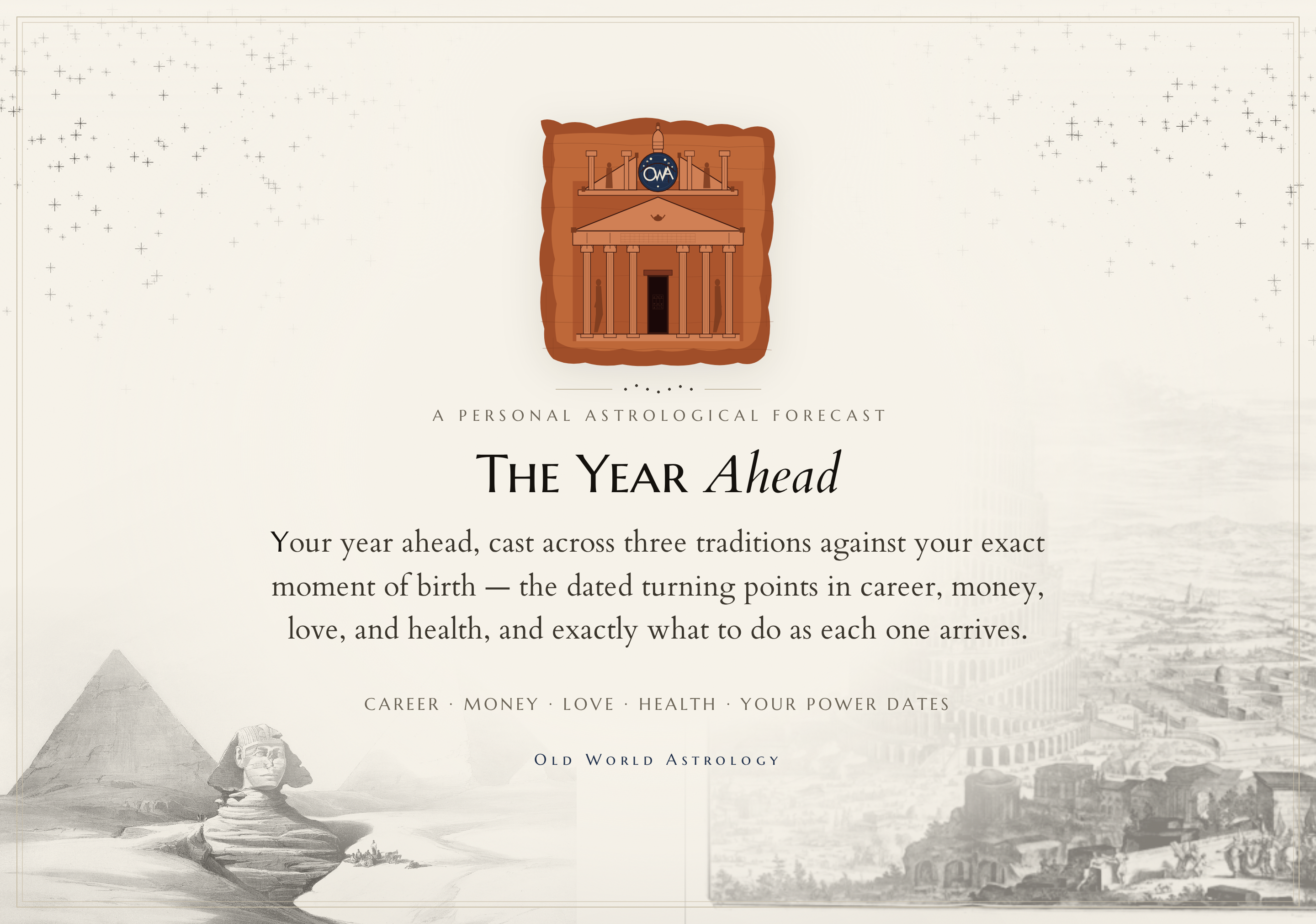 The Year Ahead - a personal astrological forecast from Old World Astrology