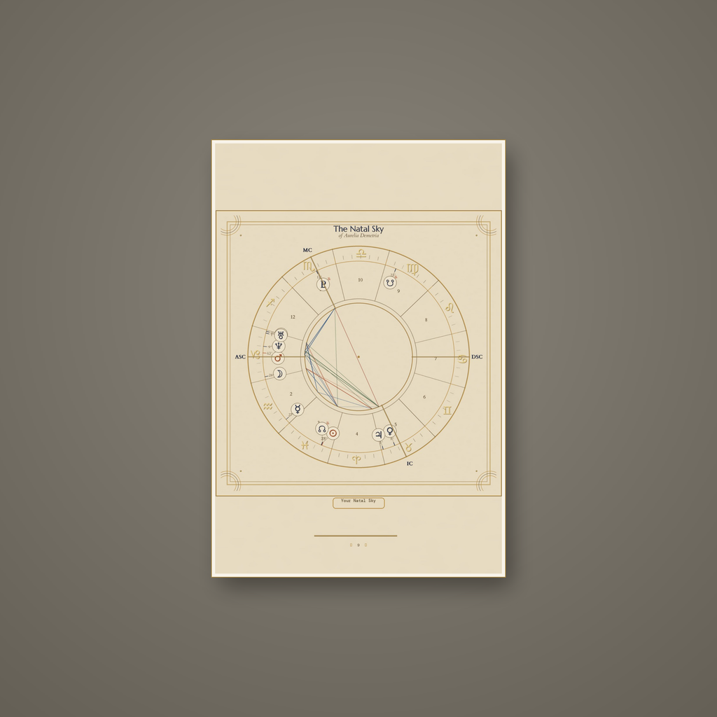 Real interior page — your personalized Natal Sky chart